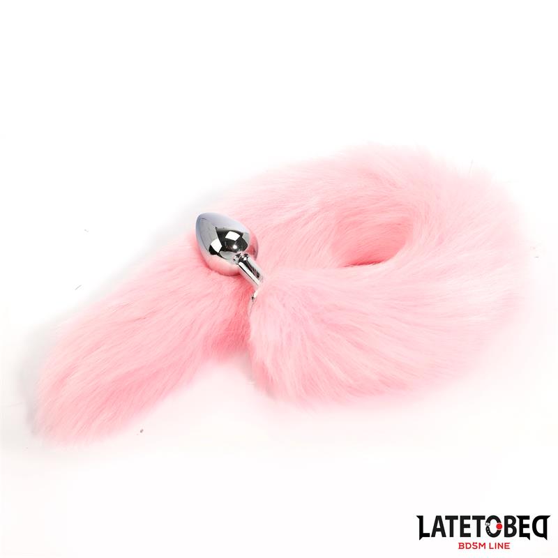 LATETOBED BDSM LINE - PLUG ANAL CON COLA ROSA 40 CM