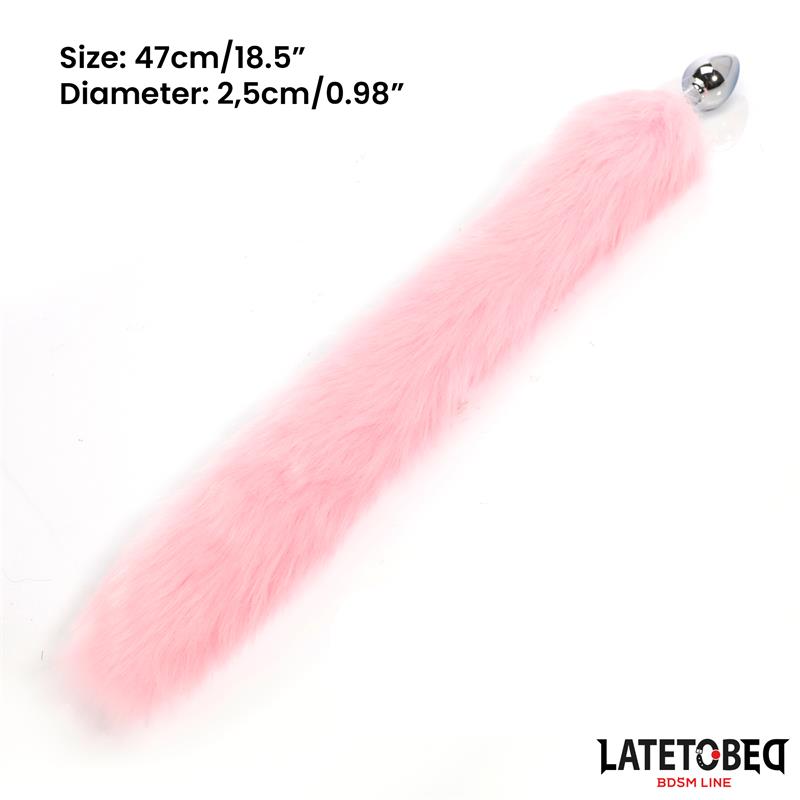 LATETOBED BDSM LINE - PLUG ANAL CON COLA ROSA 40 CM