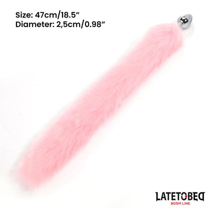 LATETOBED BDSM LINE - PLUG ANAL CON COLA ROSA 40 CM