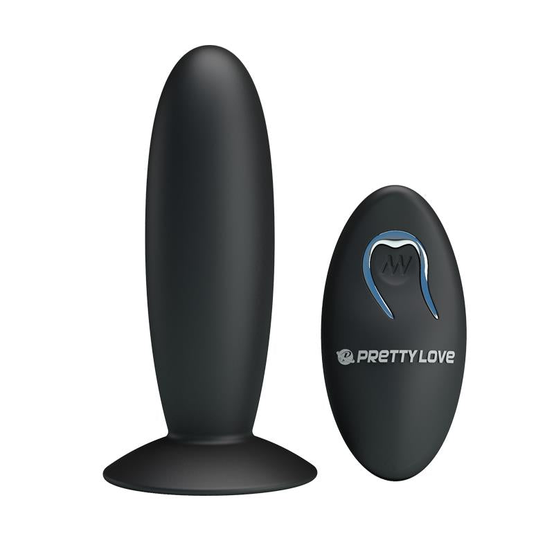 PRETTYLOVE - PLUG ANAL CON CONTROL REMOTO COLOR NEGRO