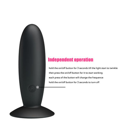 PRETTYLOVE - PLUG ANAL CON CONTROL REMOTO COLOR NEGRO