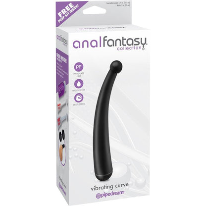 ANAL FANTASY COLLECT. - PLUG ANAL CON CURVA Y VIBRACIÓN COLOR NEGRO