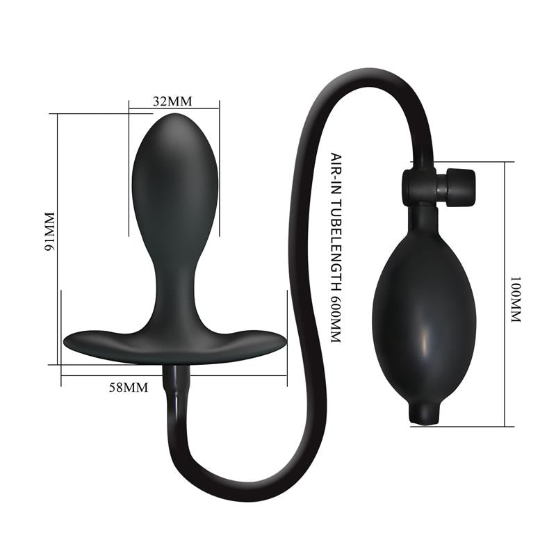 MR PLAY - PLUG ANAL CON INFLADO Y BOLA INTERNA