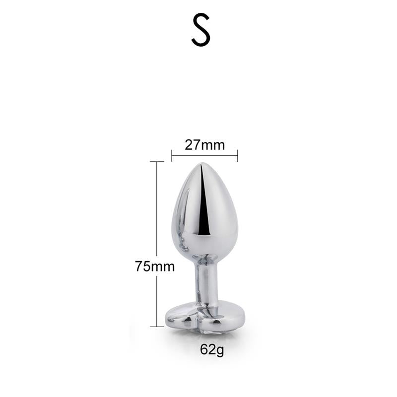 AFTERDARK - PLUG ANAL CON JOYA DE CORAZÓN PURPLE LAVENDER TALLA S