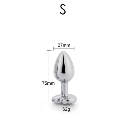 AFTERDARK - PLUG ANAL CON JOYA DE CORAZÓN PURPLE LAVENDER TALLA S
