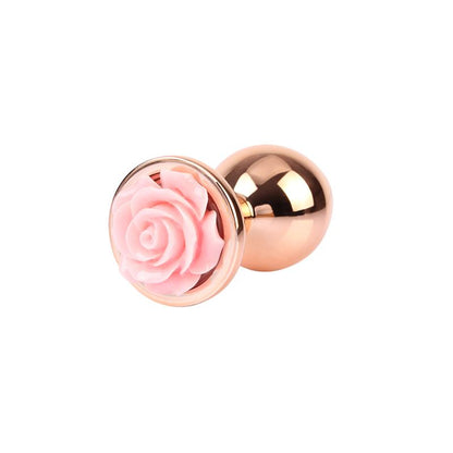 CHISA - PLUG ANAL CON JOYA DE ROSA COLOR ROSE TALLA M