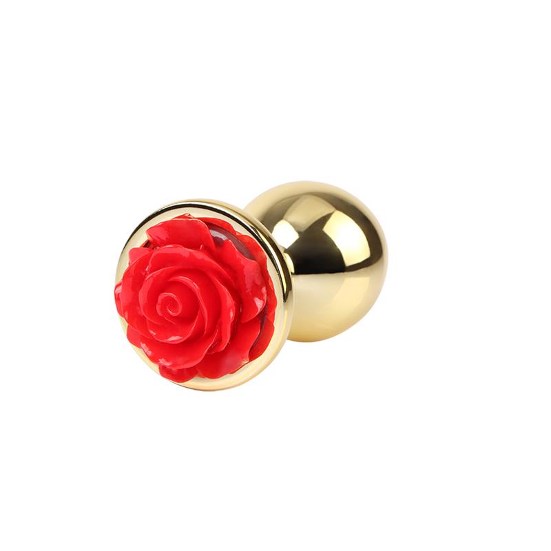 CHISA - PLUG ANAL CON JOYA DE ROSA SHOWY ROSE TALLA L
