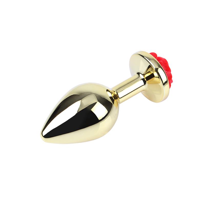 CHISA - PLUG ANAL CON JOYA DE ROSA SHOWY ROSE TALLA L