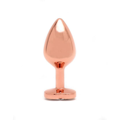RIMBA TOYS - PLUG ANAL CON JOYA EN FORMA DE CORAZÓN PISA ROSE GOLD