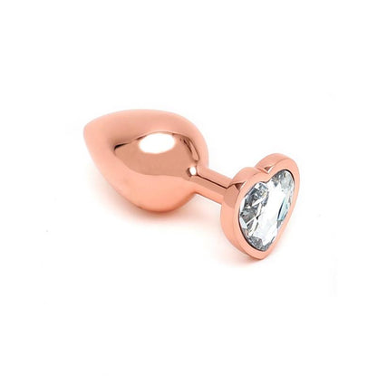 RIMBA TOYS - PLUG ANAL CON JOYA EN FORMA DE CORAZÓN PISA ROSE GOLD