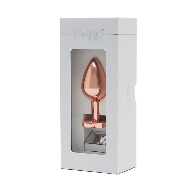 RIMBA TOYS - PLUG ANAL CON JOYA EN FORMA DE CORAZÓN PISA ROSE GOLD