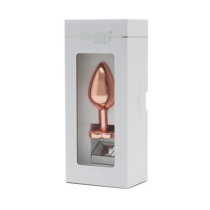 RIMBA TOYS - PLUG ANAL CON JOYA EN FORMA DE CORAZÓN PISA ROSE GOLD