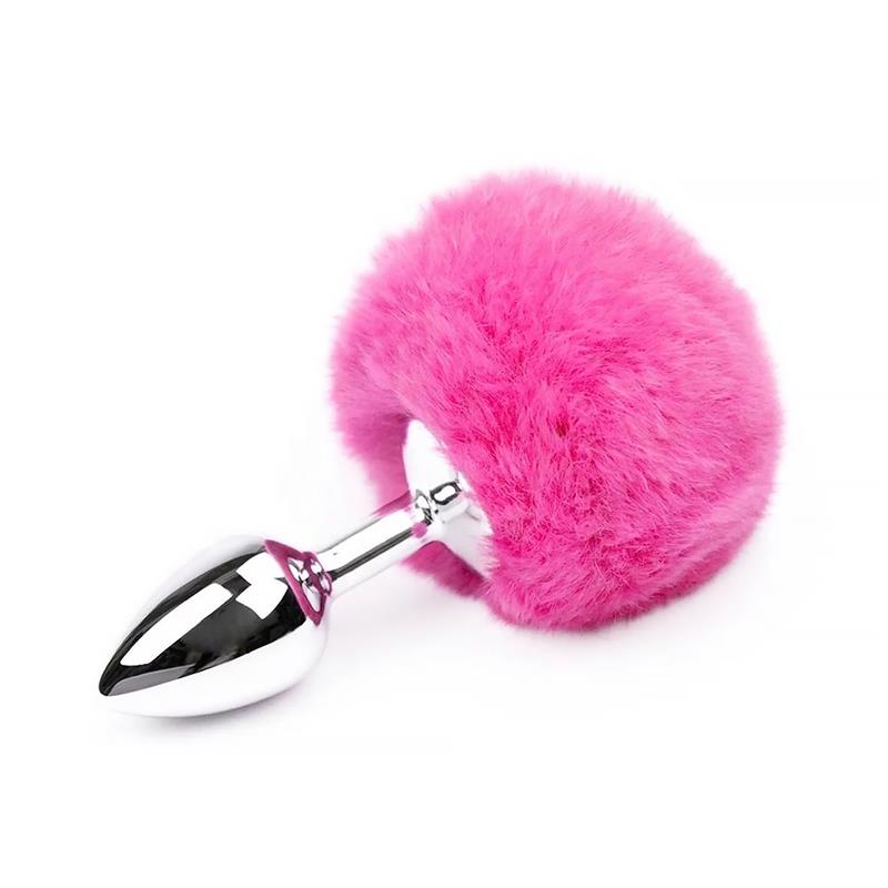 AFTERDARK - PLUG ANAL CON POMPÓN ROSA TALLA S