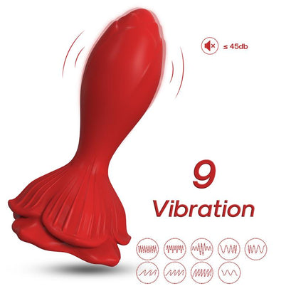 URBAN SKY - PLUG ANAL CON VIBRACIÓN BASE DE ROSA