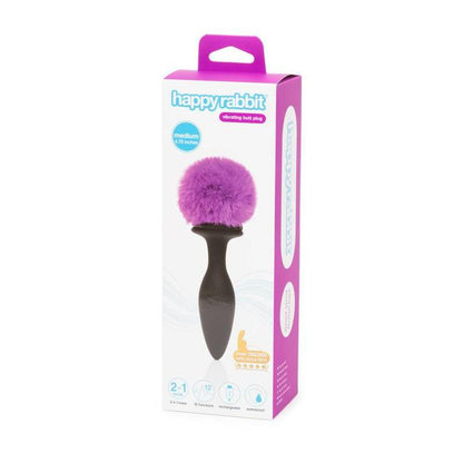 HAPPY RABBIT - PLUG ANAL CON VIBRACIÓN DOBLE BASE PÚRPURA GRANDE