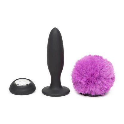 HAPPY RABBIT - PLUG ANAL CON VIBRACIÓN DOBLE BASE PÚRPURA GRANDE