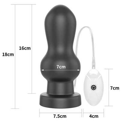 LOVETOY - PLUG ANAL CON VIBRACIÓN KING SIZED 7 NEGRO
