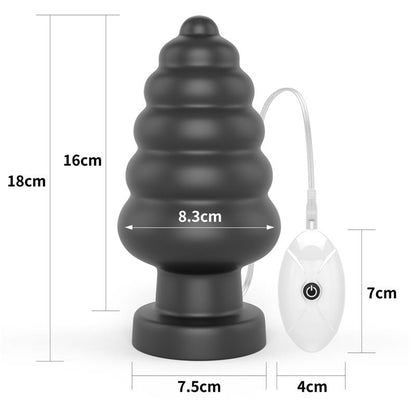 LOVETOY - PLUG ANAL CON VIBRACIÓN KING SIZED 7 NEGRO