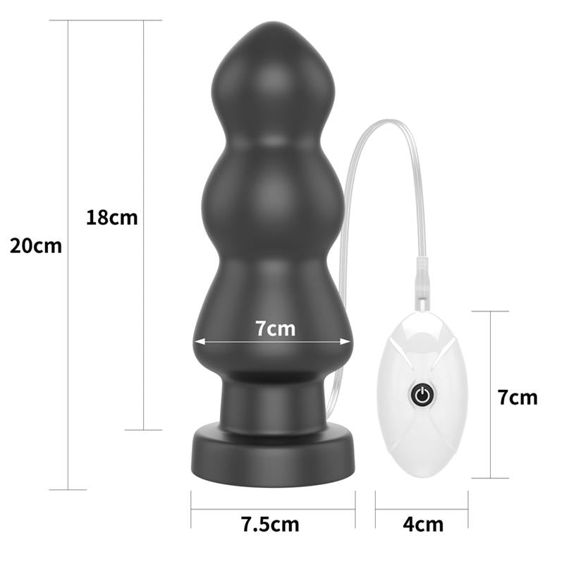 LOVETOY - PLUG ANAL CON VIBRACIÓN KING SIZED 7.8 NEGRO