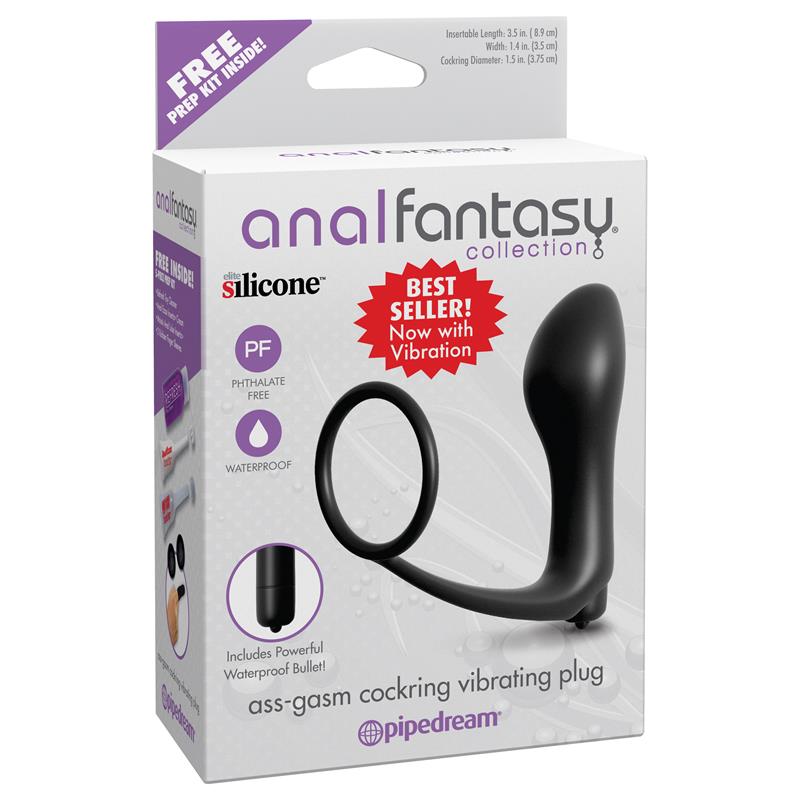 ANAL FANTASY COLLECT. - PLUG ANAL CON VIBRACIÓN NEGRO