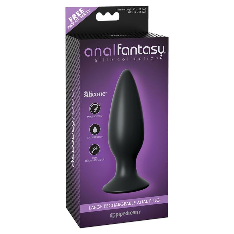 ANAL FANTASY ELITE - PLUG ANAL CON VIBRACIÓN NEGRO