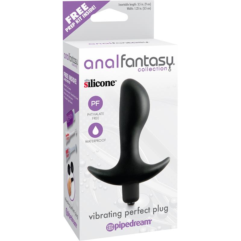 ANAL FANTASY COLLECT. - PLUG ANAL CON VIBRACIÓN PERFECT PLUG NEGRO