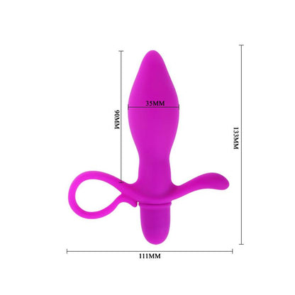 PRETTYLOVE - PLUG ANAL CON VIBRACIÓN TAYLOR COLOR PÚRPURA
