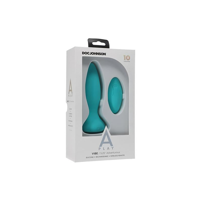 A-PLAY - PLUG ANAL CON VIBRACIÓN VIBE ADVENTUROUS TURQUESA