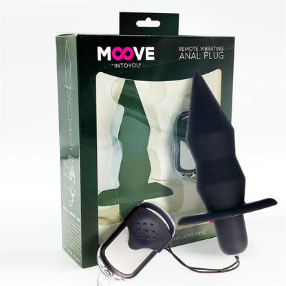 MOOVE - PLUG ANAL CON VIBRACIÓN Y CONTROL REMOTO NEGRO