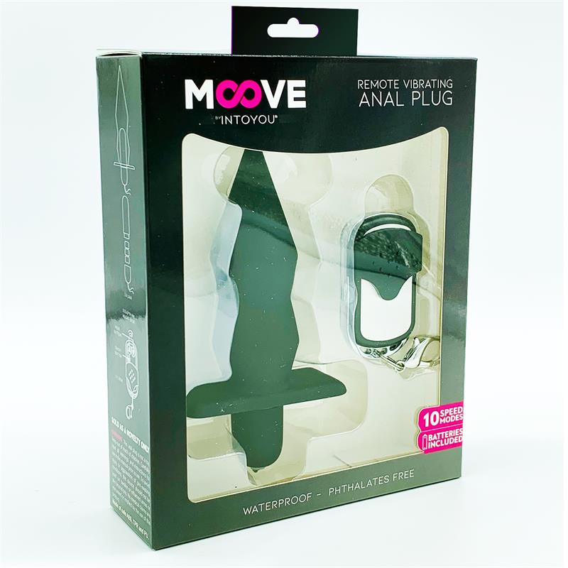 MOOVE - PLUG ANAL CON VIBRACIÓN Y CONTROL REMOTO NEGRO