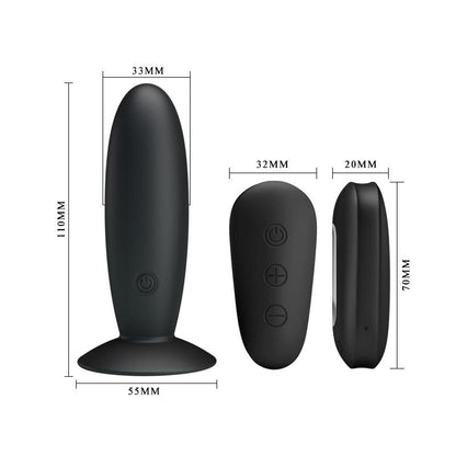 MR PLAY - PLUG ANAL CON VIBRACIÓN Y CONTROL REMOTO USB