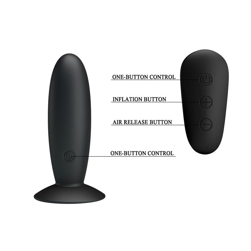 MR PLAY - PLUG ANAL CON VIBRACIÓN Y CONTROL REMOTO USB