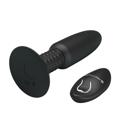 PRETTYLOVE - PLUG ANAL CON VIBRACIÓN Y ROTACIÓN CON CONTROL REMOTO USB