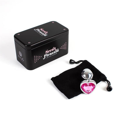 SECRET PLAY - PLUG ANAL DE METAL CORAZÓN FUCHSIA TALLA S