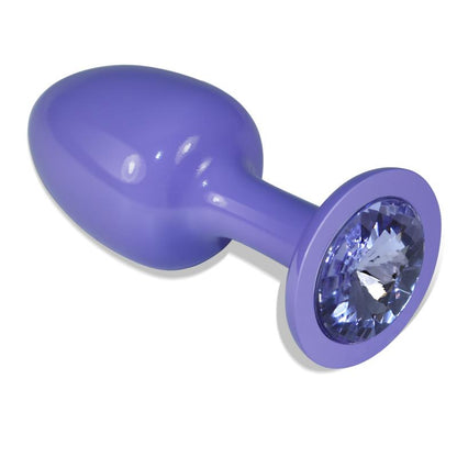 LOVETOY - PLUG ANAL DE METAL PÚRPURA ROSEBUD CON JOYA AZUL