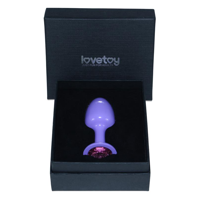 LOVETOY - PLUG ANAL DE METAL PÚRPURA ROSEBUD CON JOYA ROSA
