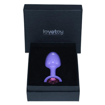 LOVETOY - PLUG ANAL DE METAL PÚRPURA ROSEBUD CON JOYA ROSA