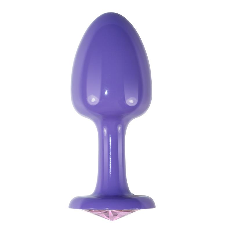 LOVETOY - PLUG ANAL DE METAL PÚRPURA ROSEBUD CON JOYA ROSA