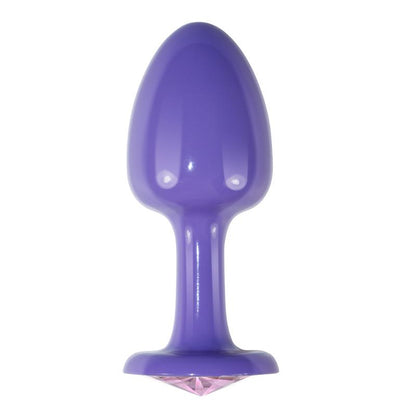 LOVETOY - PLUG ANAL DE METAL PÚRPURA ROSEBUD CON JOYA ROSA