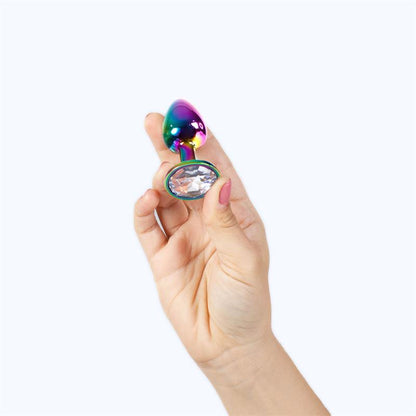 SECRET PLAY - PLUG ANAL DE METAL RAINBOW TALLA S