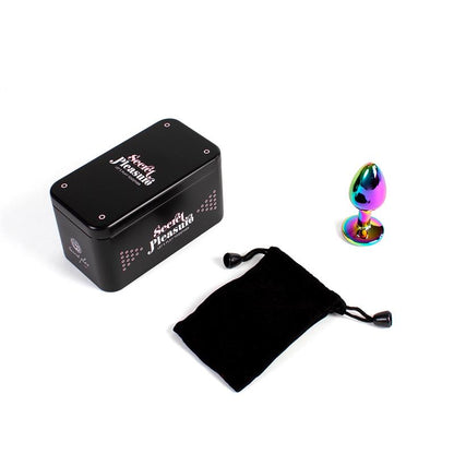 SECRET PLAY - PLUG ANAL DE METAL RAINBOW TALLA S