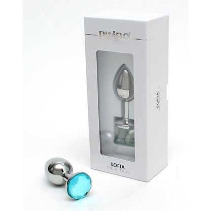 RIMBA TOYS - PLUG ANAL DE METAL SOFIA CON JOYA AZUL
