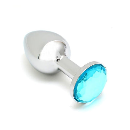 RIMBA TOYS - PLUG ANAL DE METAL SOFIA CON JOYA AZUL