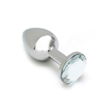 RIMBA TOYS - PLUG ANAL DE METAL SOFIA JOYA TRANSPARENTE