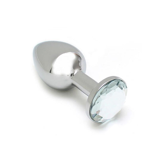 RIMBA TOYS - PLUG ANAL DE METAL SOFIA JOYA TRANSPARENTE