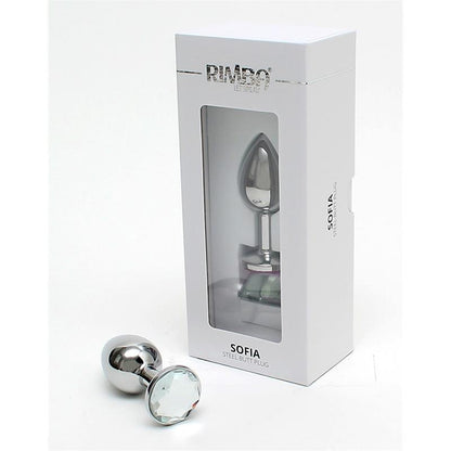 RIMBA TOYS - PLUG ANAL DE METAL SOFIA JOYA TRANSPARENTE