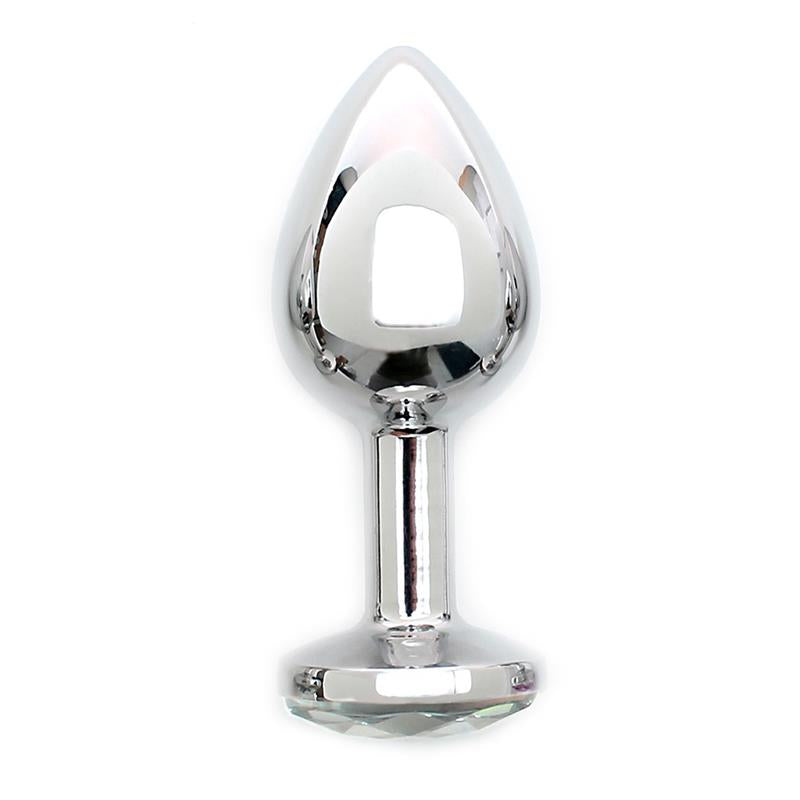 RIMBA TOYS - PLUG ANAL DE METAL SOFIA JOYA TRANSPARENTE
