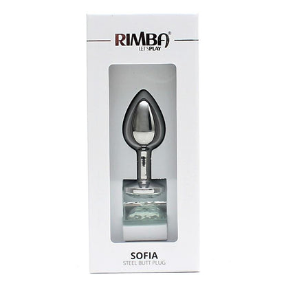 RIMBA TOYS - PLUG ANAL DE METAL SOFIA JOYA TRANSPARENTE