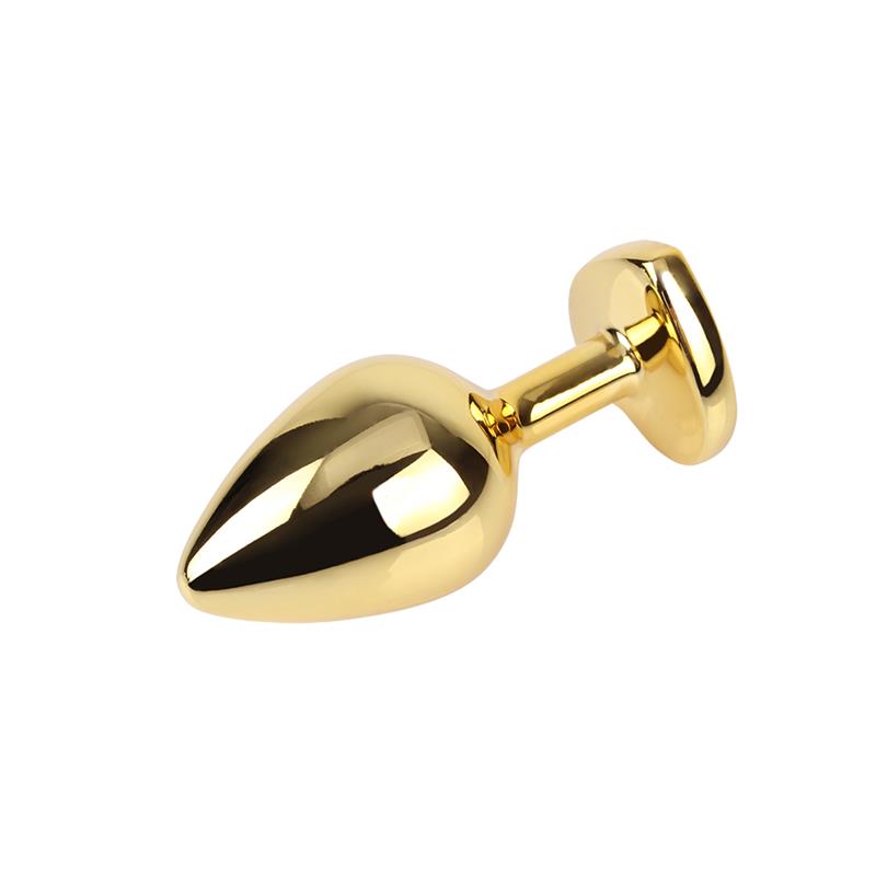 CHISA - PLUG ANAL DORADO CON JOYA TALLA M