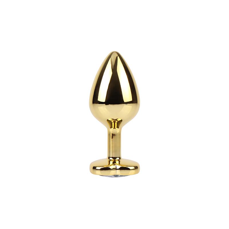 CHISA - PLUG ANAL DORADO CON JOYA TALLA M